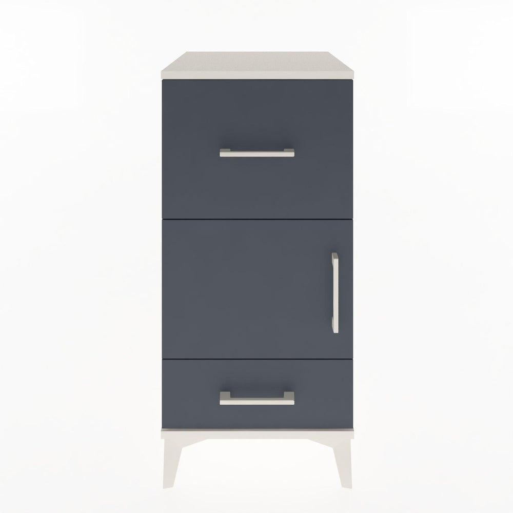 Woodntry Modüler Komodin Aytaşı 44x44x84 cm Kapaklı ve Çekmeceli KC48-1