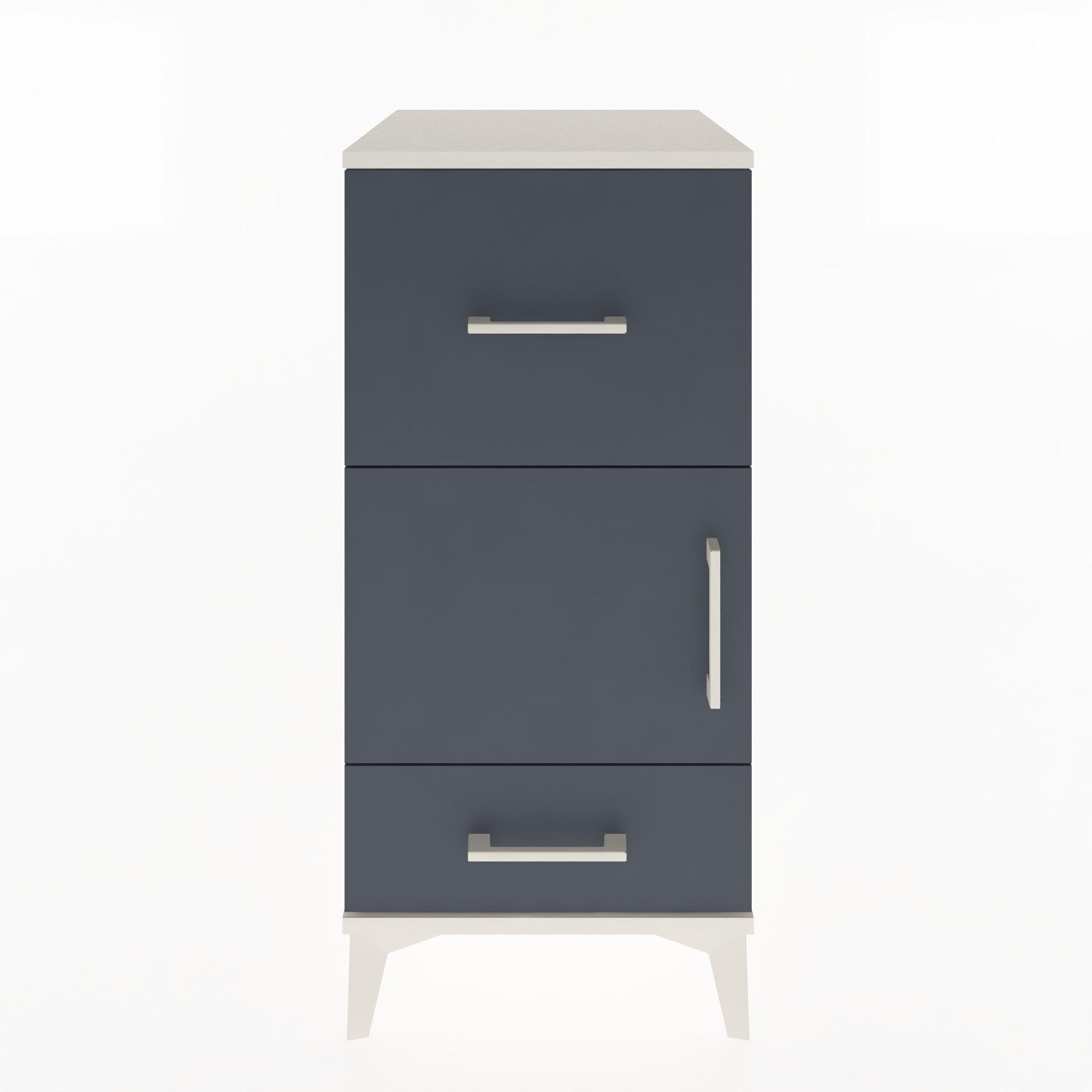 Woodntry Modular Nightstand Moonstone 44x44x84 cm with Cover and Drawer KC48-1