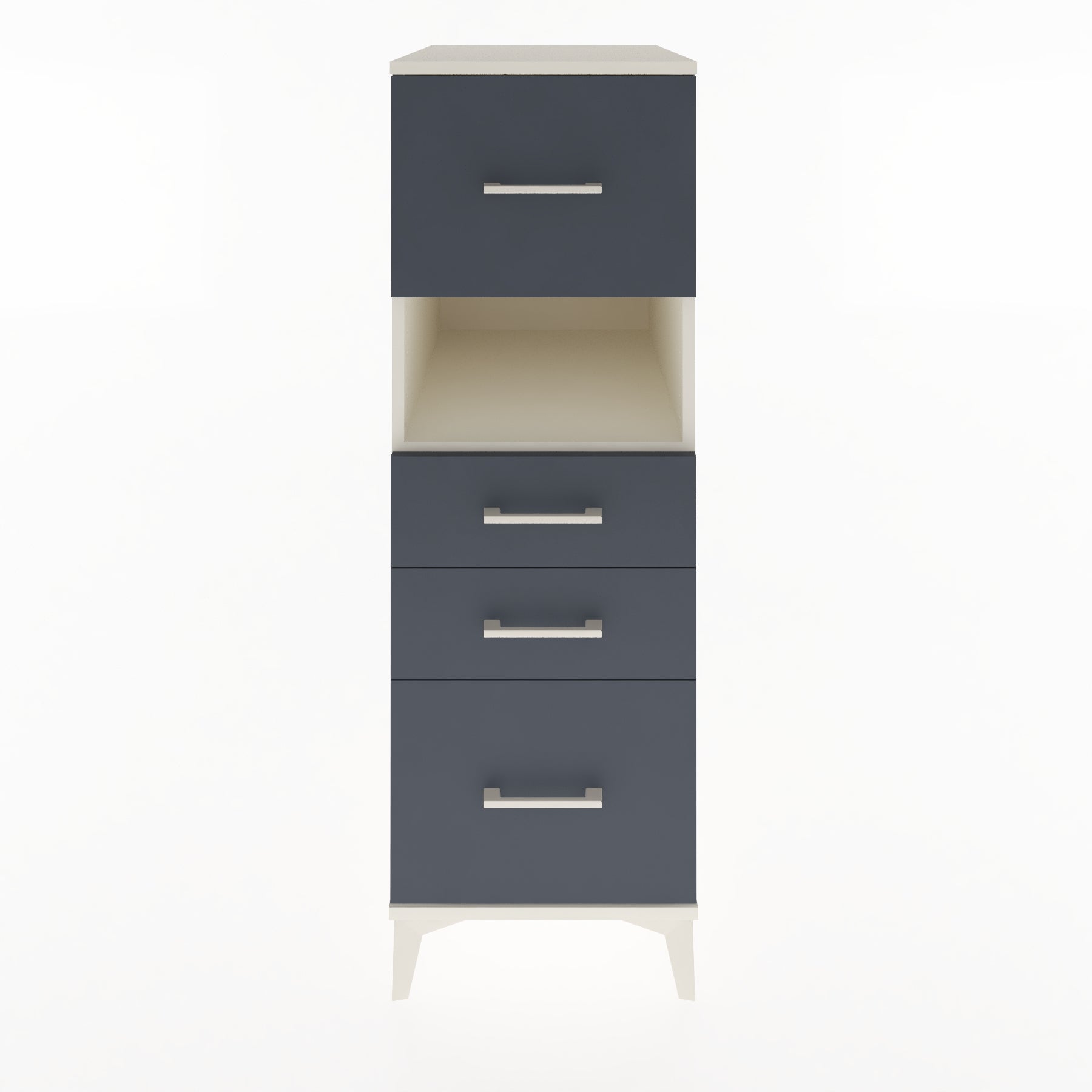 Woodntry Modular Cabinet Moonstone 44x59x122 cm with Drawers and Shelves CR104-1