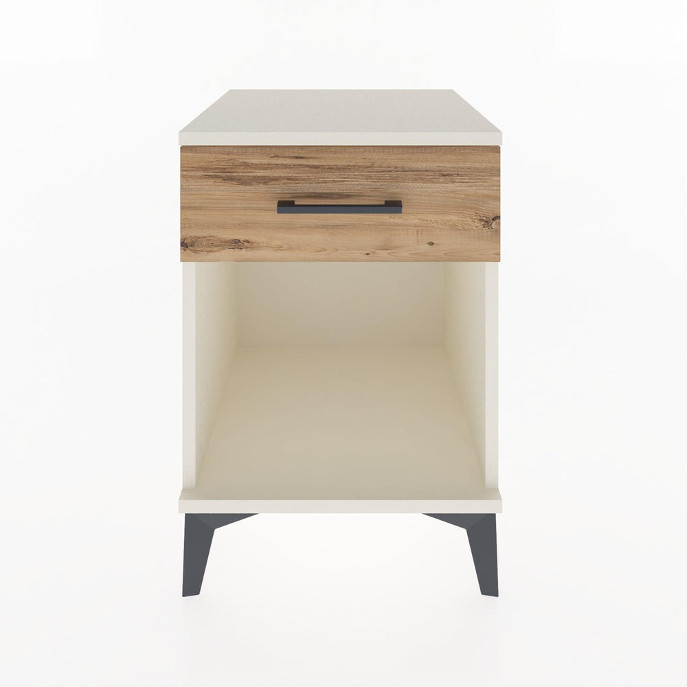 Woodntry Modular Nightstand Moonstone 44x44x52 cm with Drawer and Shelf CR4-1
