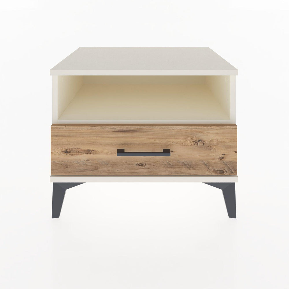 Woodntry Modular Nightstand Moonstone 60x44x68 cm with Drawer and Shelf CR4-1