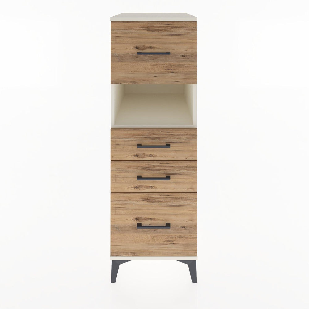 Woodntry Modüler Dolap Aytaşı 44x30x122 cm Çekmeceli ve Raflı CR104-1