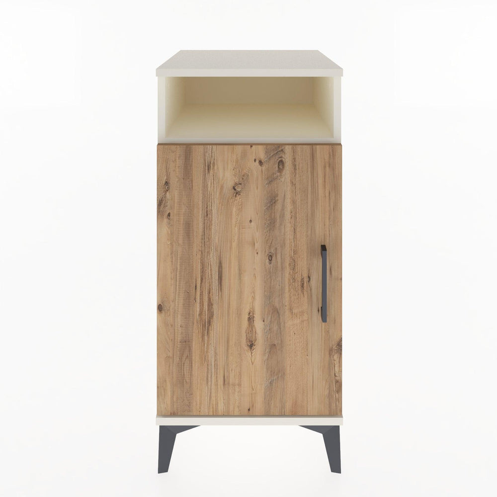 Woodntry Modular Nightstand Moonstone 44x44x84 cm with Cover and Shelf KR26-1