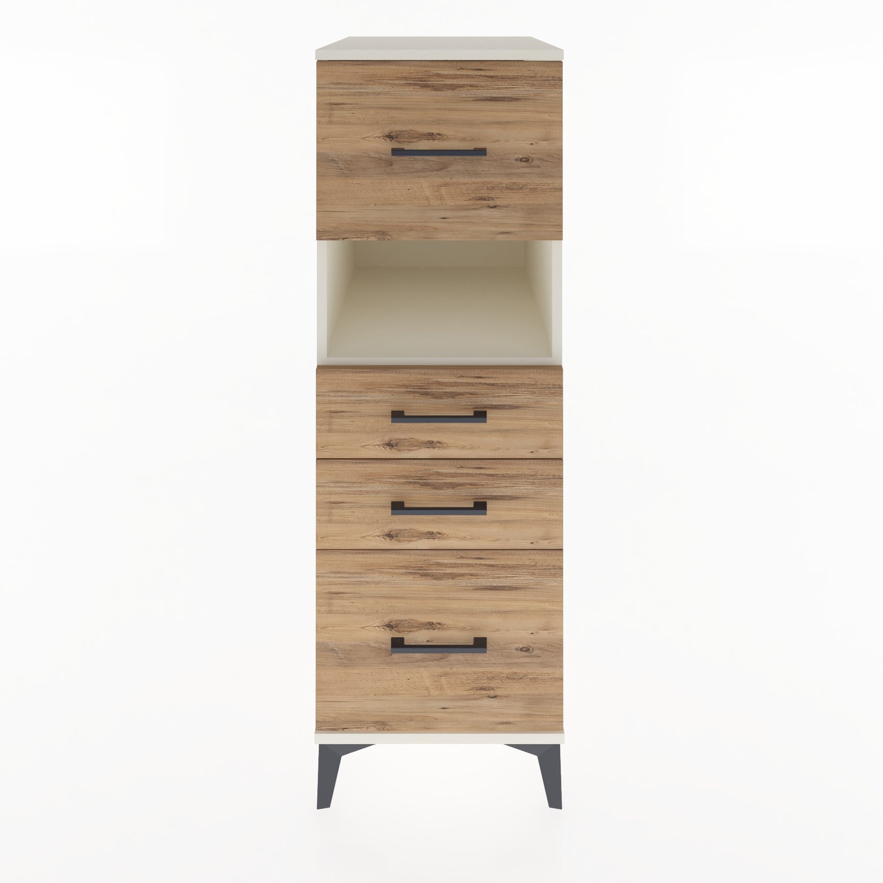 Woodntry Modular Cabinet Moonstone 44x59x122 cm with Drawers and Shelves CR104-1