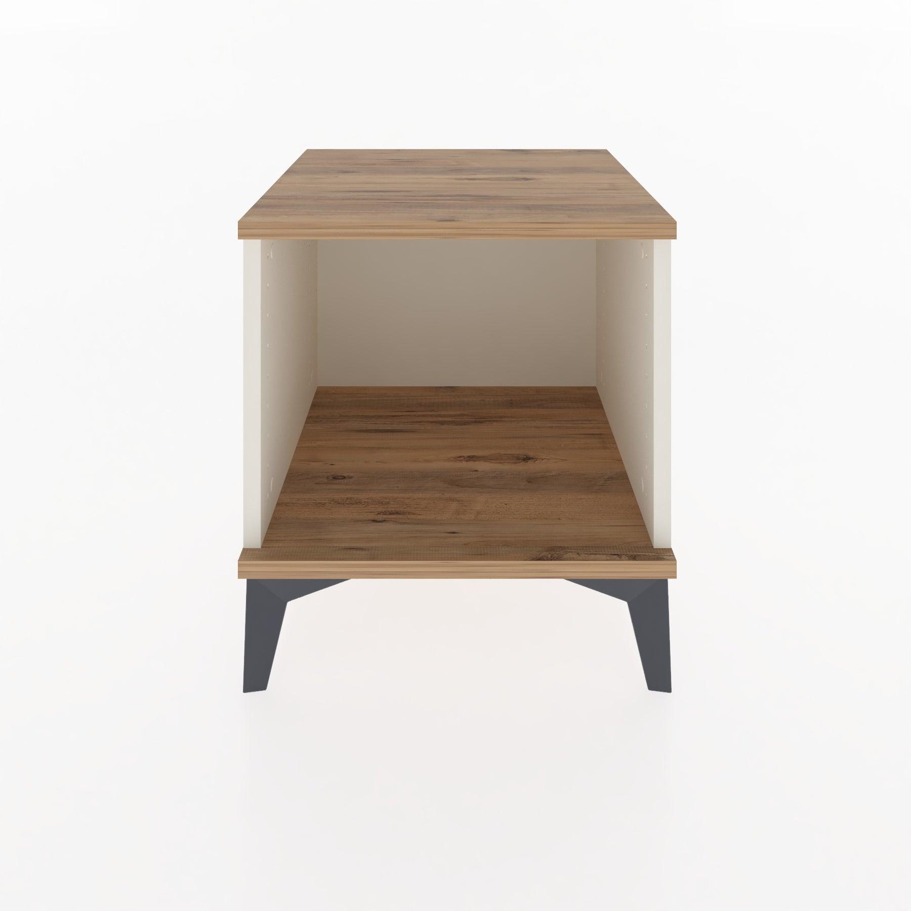 Woodntry Modular Nightstand Moonstone 44x44x36 cm with Shelf R4-1