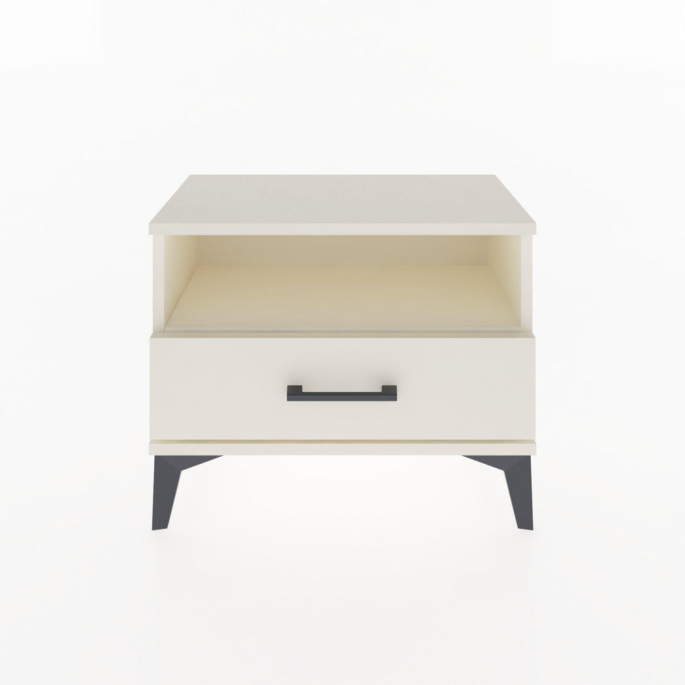 Woodntry Modular Nightstand Moonstone 60x30x36 cm with Drawer and Shelf CR4-1