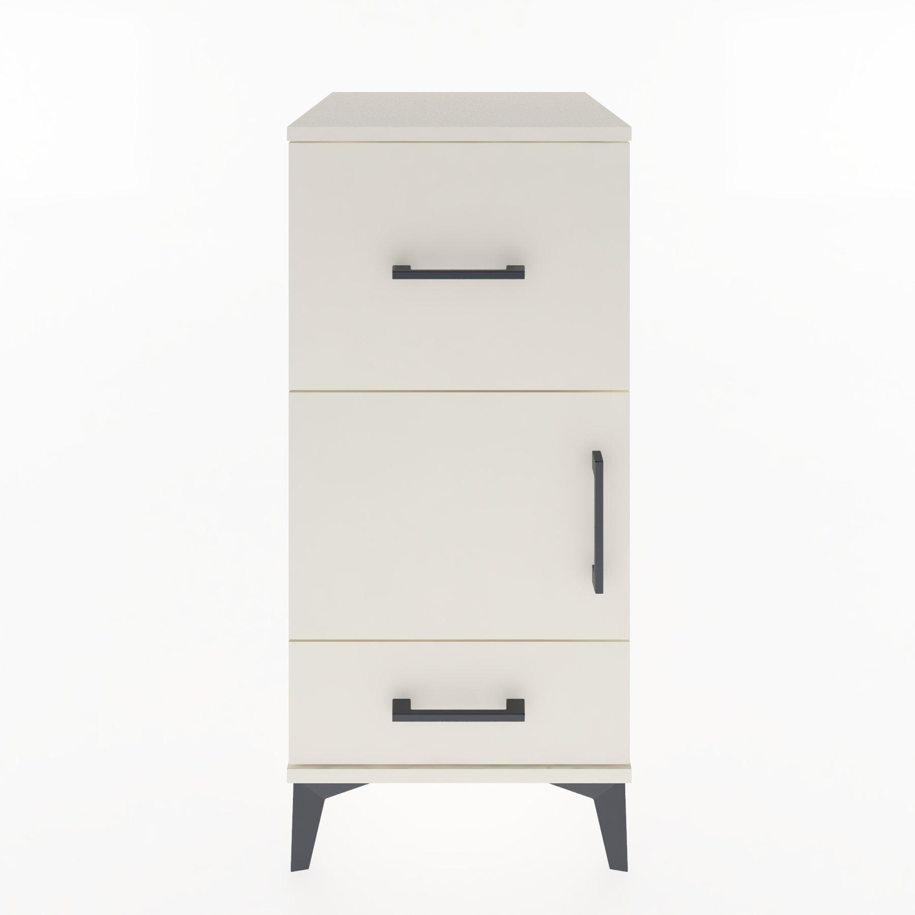 Woodntry Modular Nightstand Moonstone 44x44x84 cm with Cover and Drawer KC48-1