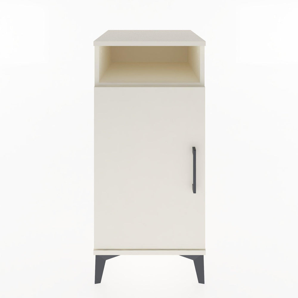 Woodntry Modular Nightstand Moonstone 44x44x84 cm with Cover and Shelf KR26-1