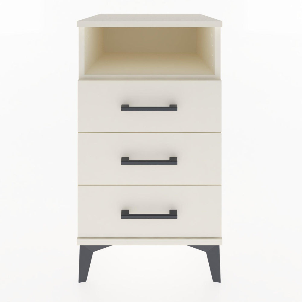 Woodntry Modüler Komodin Aytaşı 44x44x68 cm Çekmeceli ve Raflı CR4-1