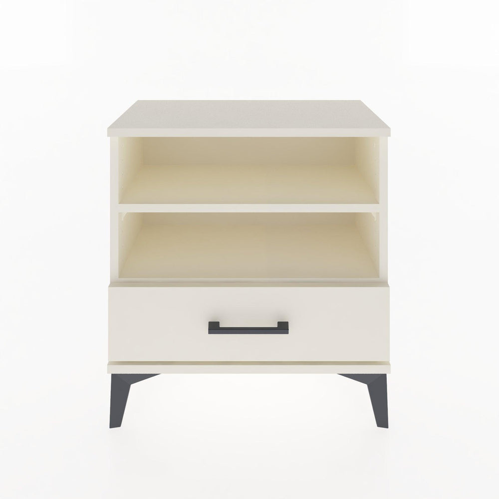 Woodntry Modular Nightstand Moonstone 60x30x52 cm with Drawer and Shelf CR4-1