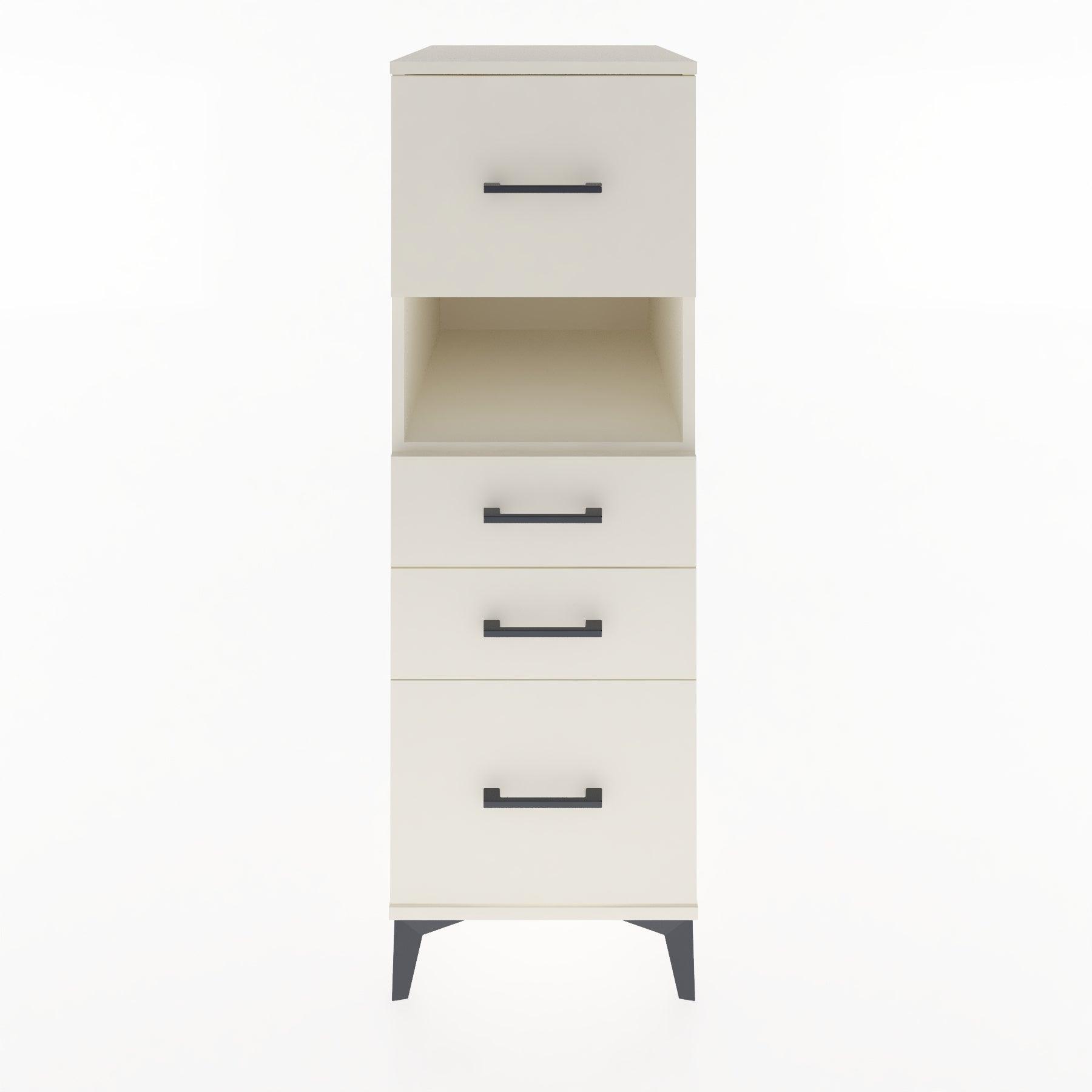 Woodntry Modular Cabinet Moonstone 44x30x122 cm with Drawers and Shelves CR104-1