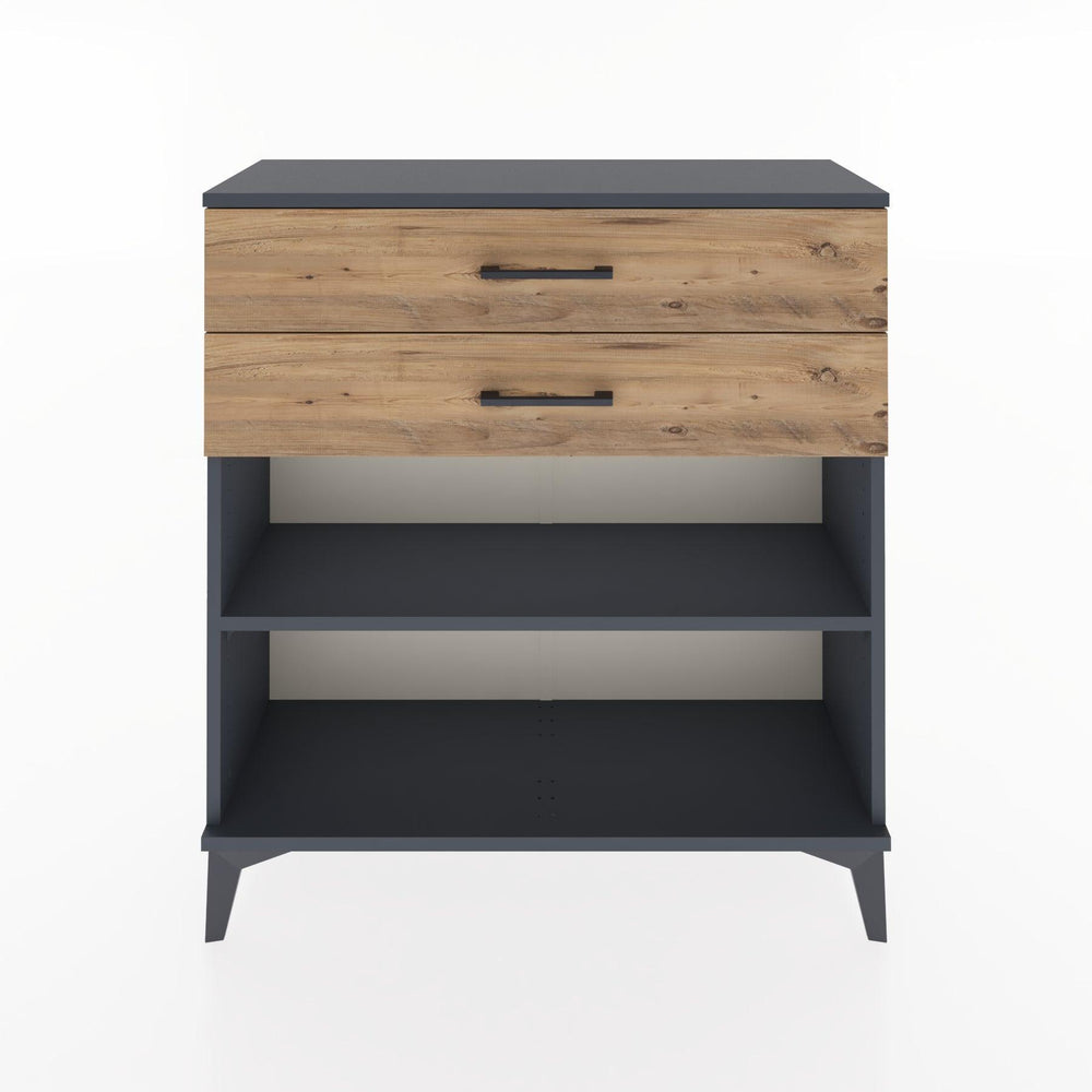 Woodntry Modular Dresser Anthracite 88x30x84 cm with Drawers and Shelves CR4-2