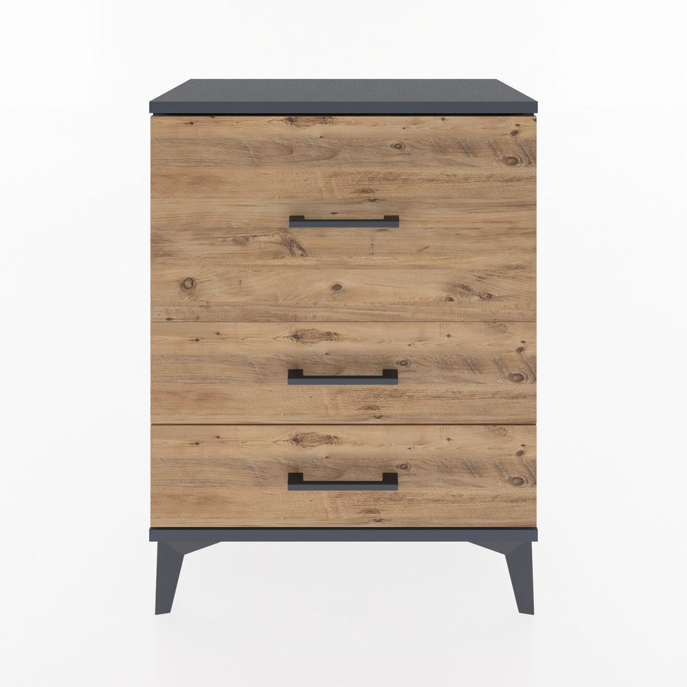 Woodntry Modular Nightstand Anthracite 60x30x68 cm Drawer C4-2