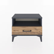 Woodntry Modular Nightstand Anthracite 60x30x36 cm with Drawers and Shelves CR4-2