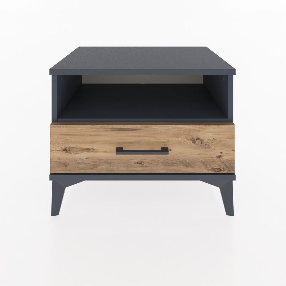 Woodntry Modüler Komodin Antrasit 60x44x68 cm Çekmeceli ve Raflı CR4-2