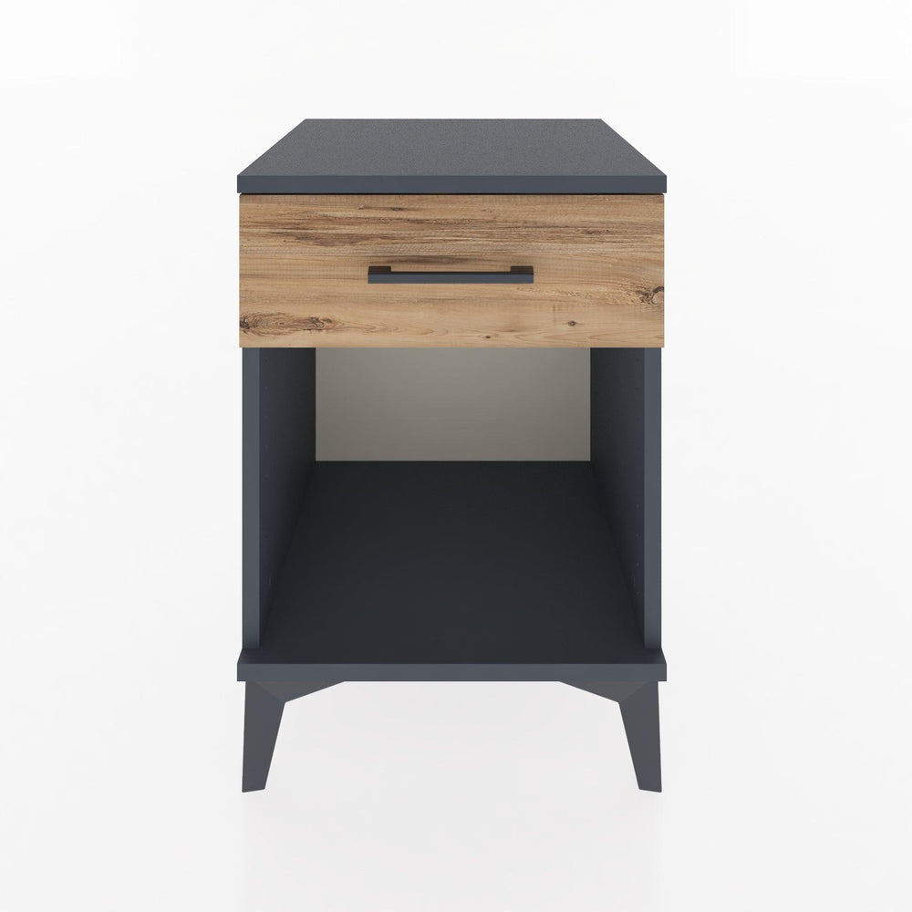 Woodntry Modular Nightstand Anthracite 44x44x52 cm with Drawers and Shelves CR4-2