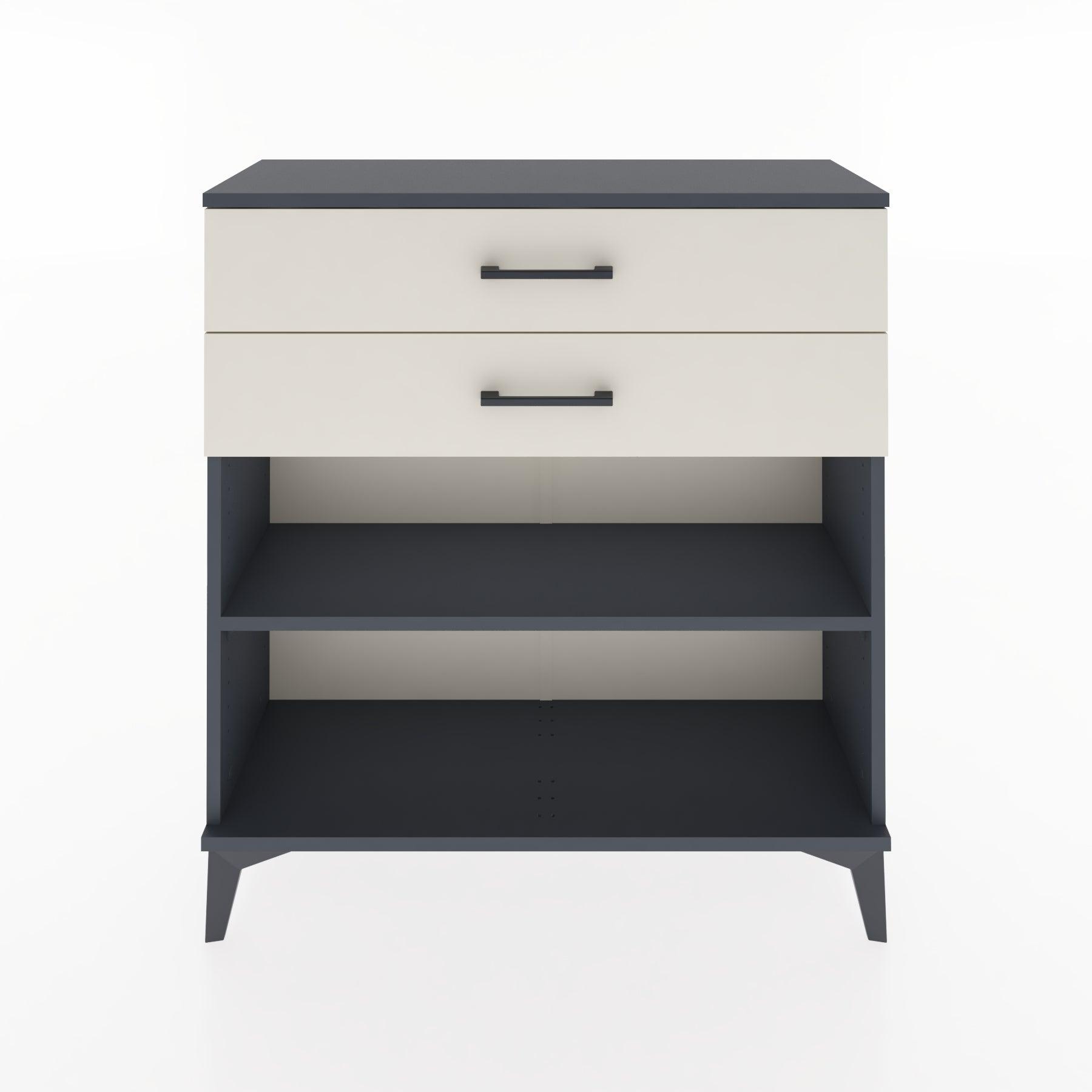 Woodntry Modular Dresser Anthracite 88x30x84 cm with Drawers and Shelves CR4-2