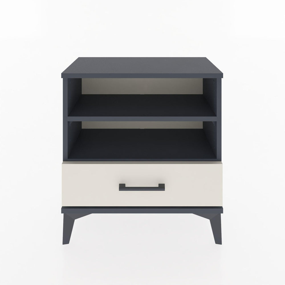 Woodntry Modular Nightstand Anthracite 60x30x52 cm with Drawers and Shelves CR4-2