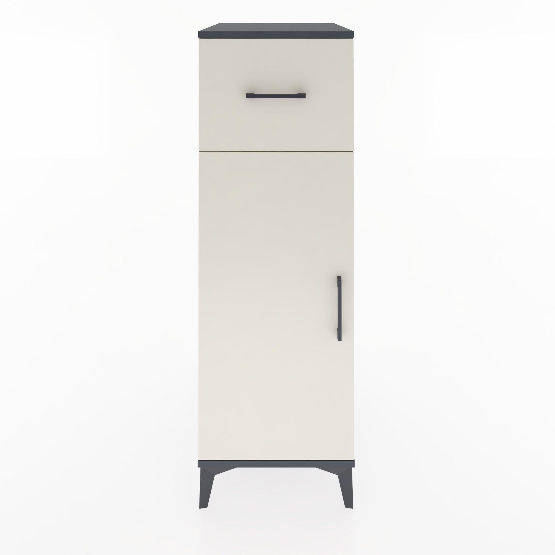 Woodntry Modular Cabinet Anthracite 44x30x122 cm with Doors and Drawers KC4-2