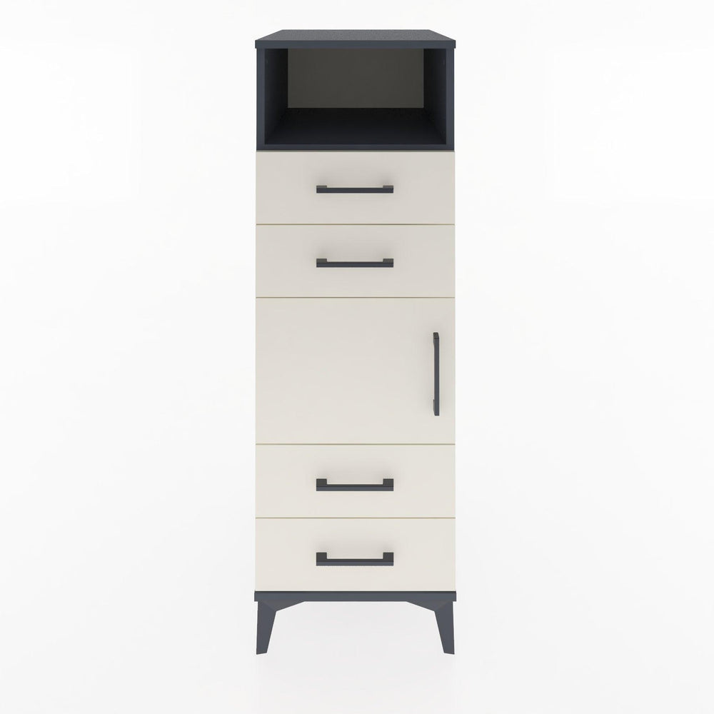 Woodntry Modüler Dolap Antrasit 44x30x122 cm Fonksiyonel F54-2