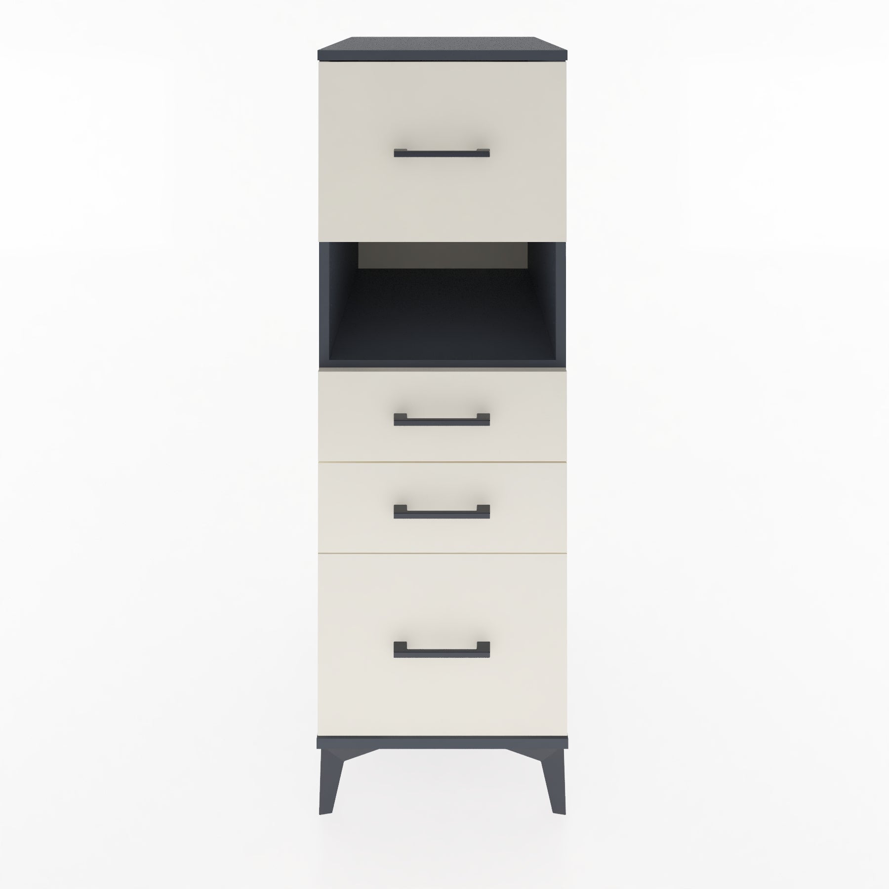 Woodntry Modular Cabinet Anthracite 44x59x122 cm with Drawers and Shelves CR104-2