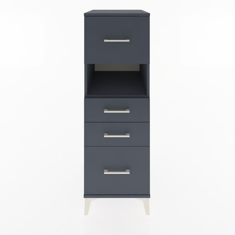 Woodntry Modular Cabinet Anthracite 44x59x122 cm with Drawers and Shelves CR104-2