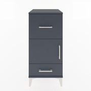 Woodntry Modular Nightstand Anthracite 44x44x84 cm with Cover and Drawer KC48-2