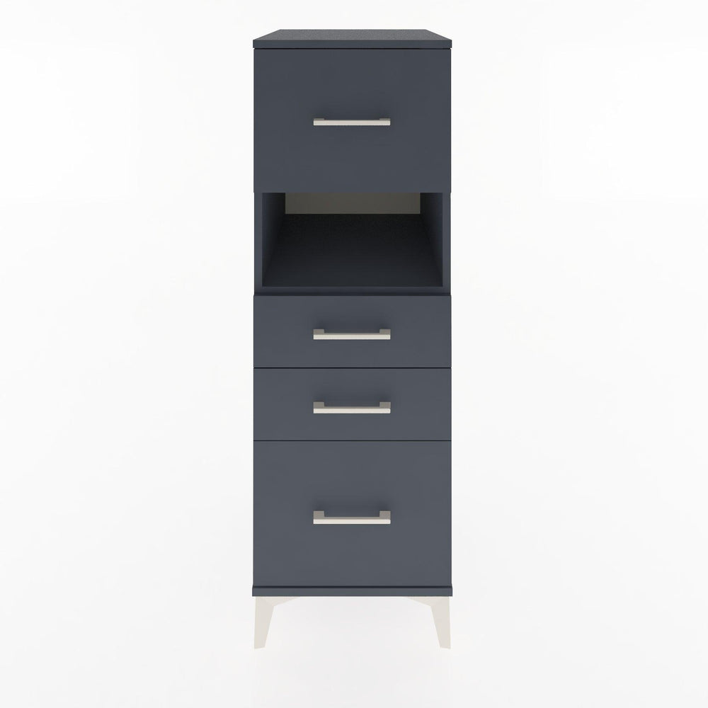 Woodntry Modular Cabinet Anthracite 44x30x122 cm with Drawers and Shelves CR104-2