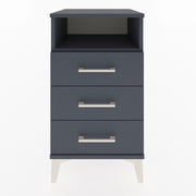 Woodntry Modular Nightstand Anthracite 44x44x68 cm with Drawers and Shelves CR4-2