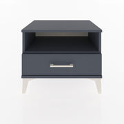 Woodntry Modular Nightstand Anthracite 60x44x68 cm with Drawer and Shelf CR4-2