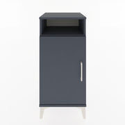 Woodntry Modular Nightstand Anthracite 44x44x84 cm with Cover and Shelf KR26-2