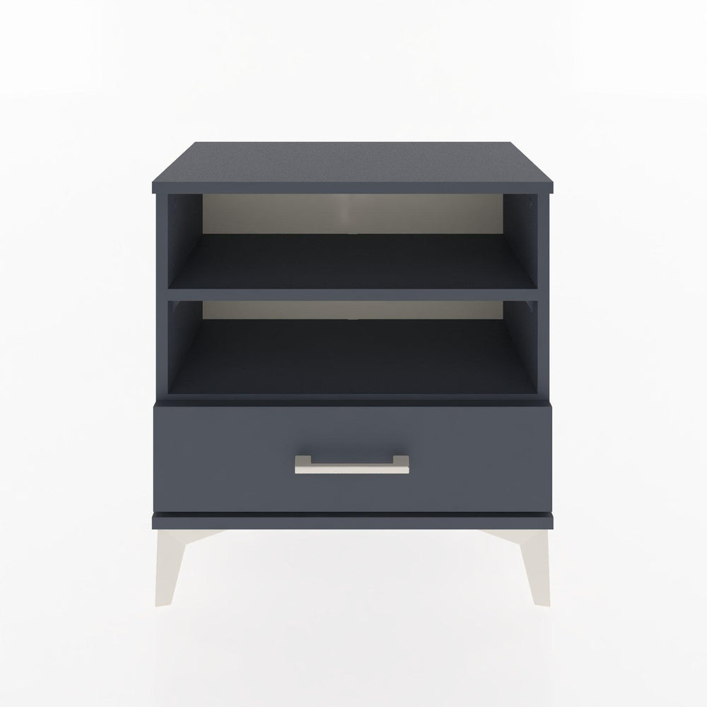 Woodntry Modular Nightstand Anthracite 60x30x52 cm with Drawers and Shelves CR4-2