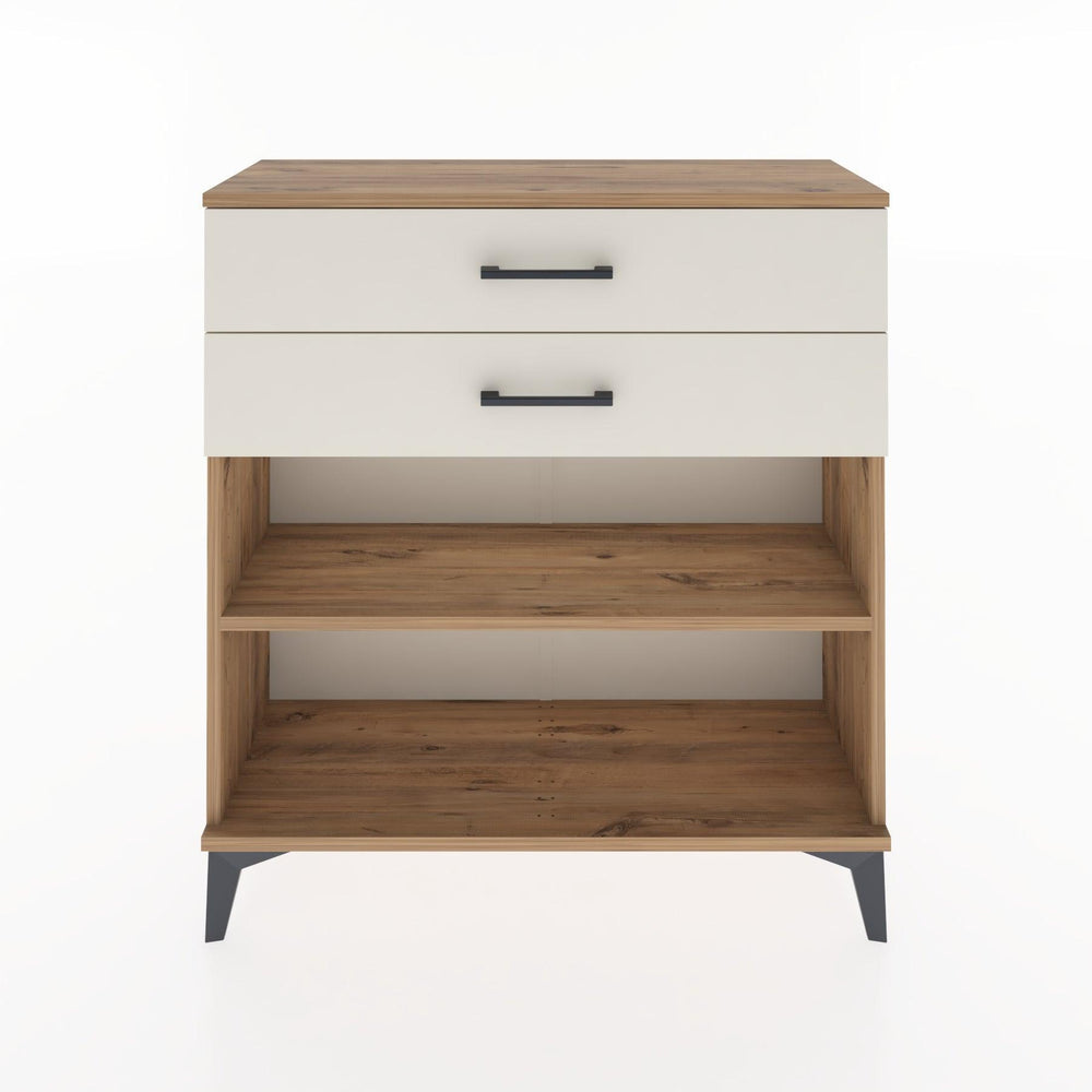 Woodntry Modular Dresser Pine 88x30x84 cm with Drawers and Shelves CR4-3