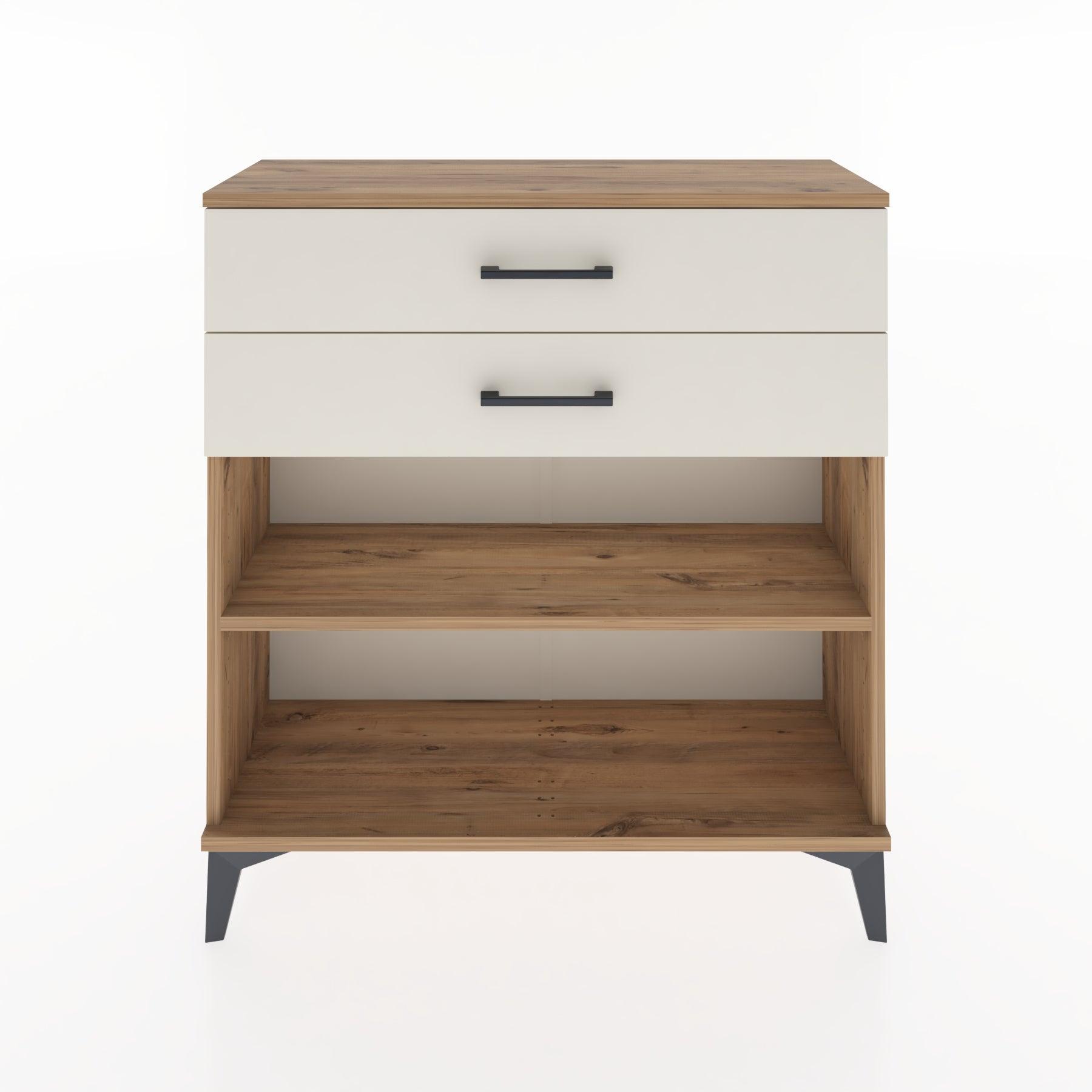 Woodntry Modular Dresser Pine 88x30x84 cm with Drawers and Shelves CR4-3