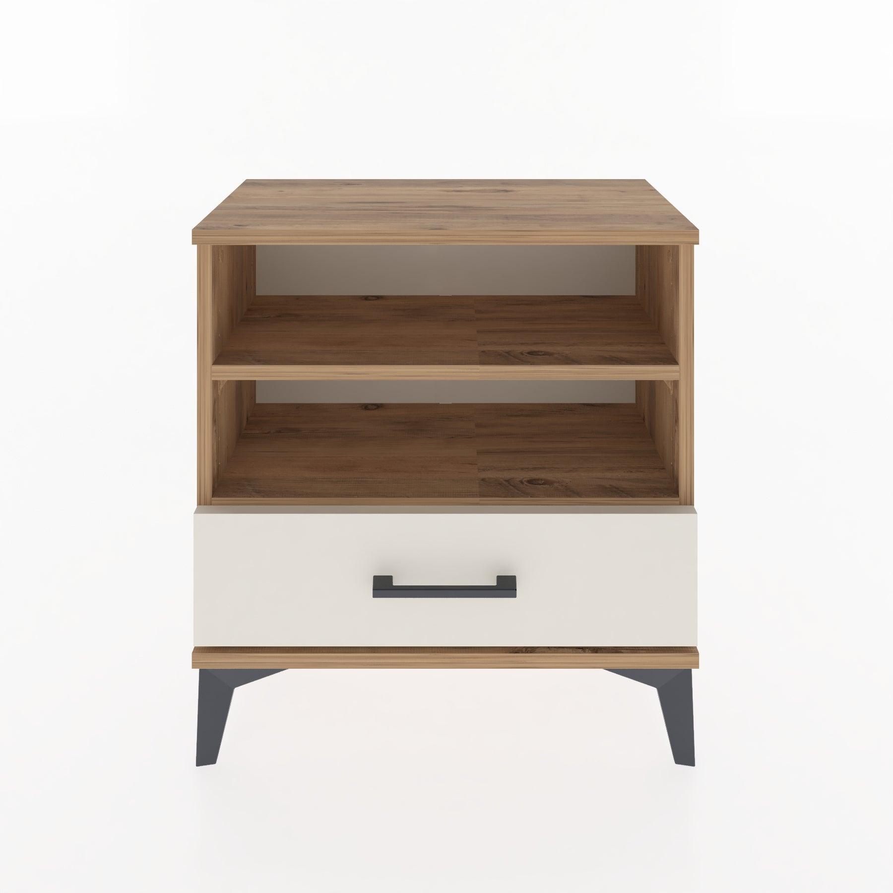 Woodntry Modular Nightstand Pine 60x30x52 cm with Drawers and Shelves CR4-3