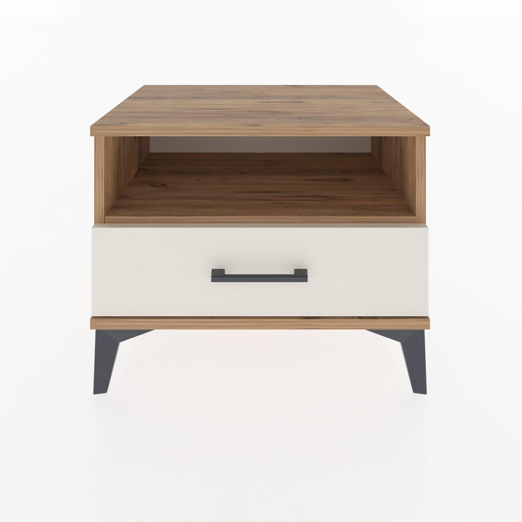Woodntry Modular Nightstand Pine 60x44x68 cm with Drawers and Shelves CR4-3