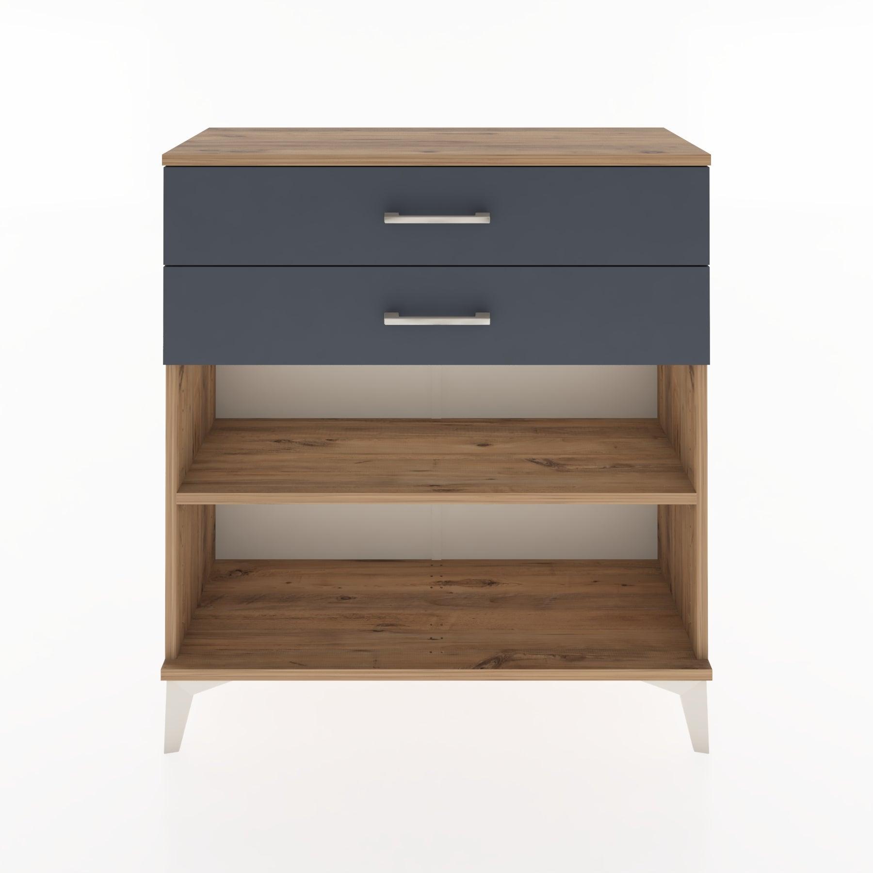 Woodntry Modular Dresser Pine 88x30x84 cm with Drawers and Shelves CR4-3