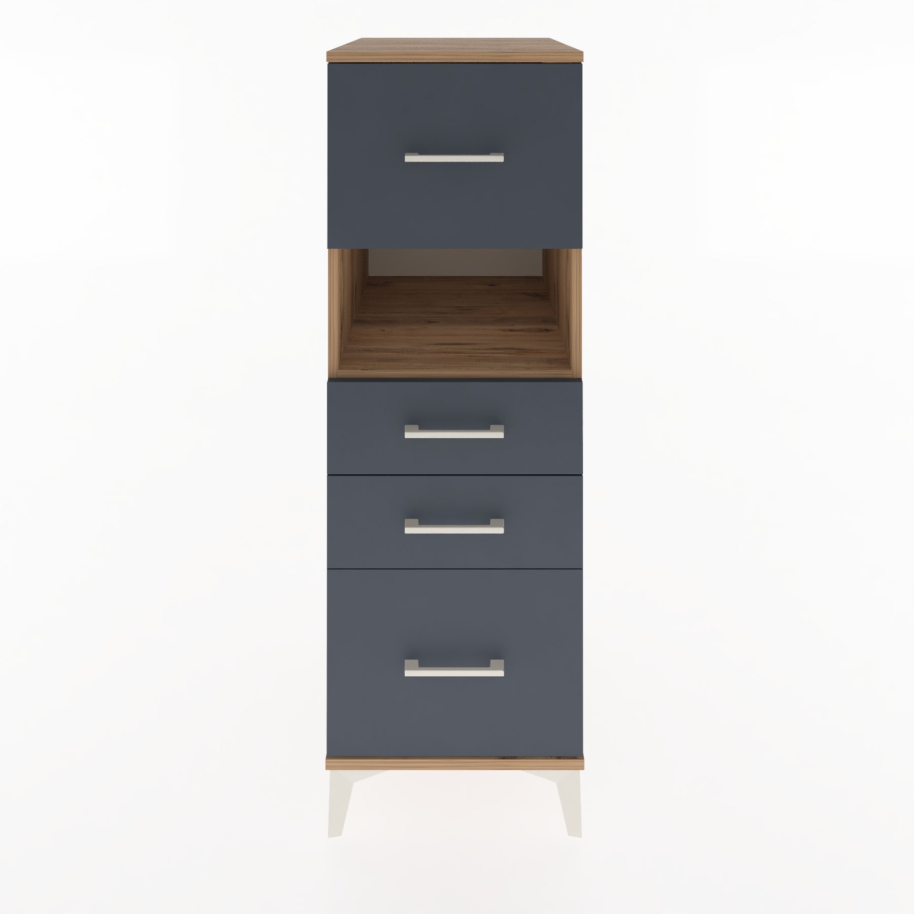 Woodntry Modular Cabinet Pine 44x59x122 cm with Drawers and Shelves CR104-3