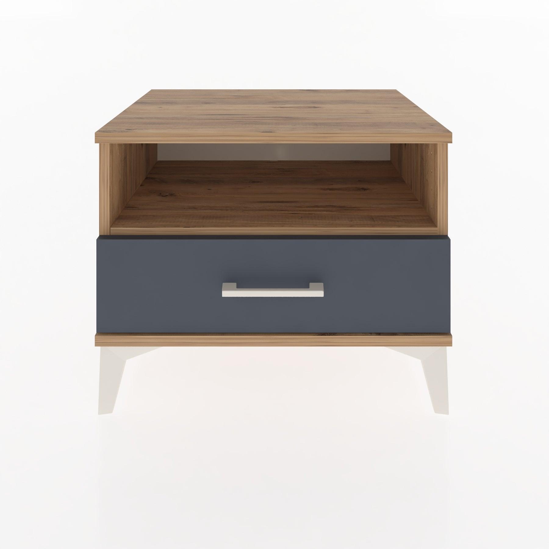 Woodntry Modular Nightstand Pine 60x44x68 cm with Drawers and Shelves CR4-3