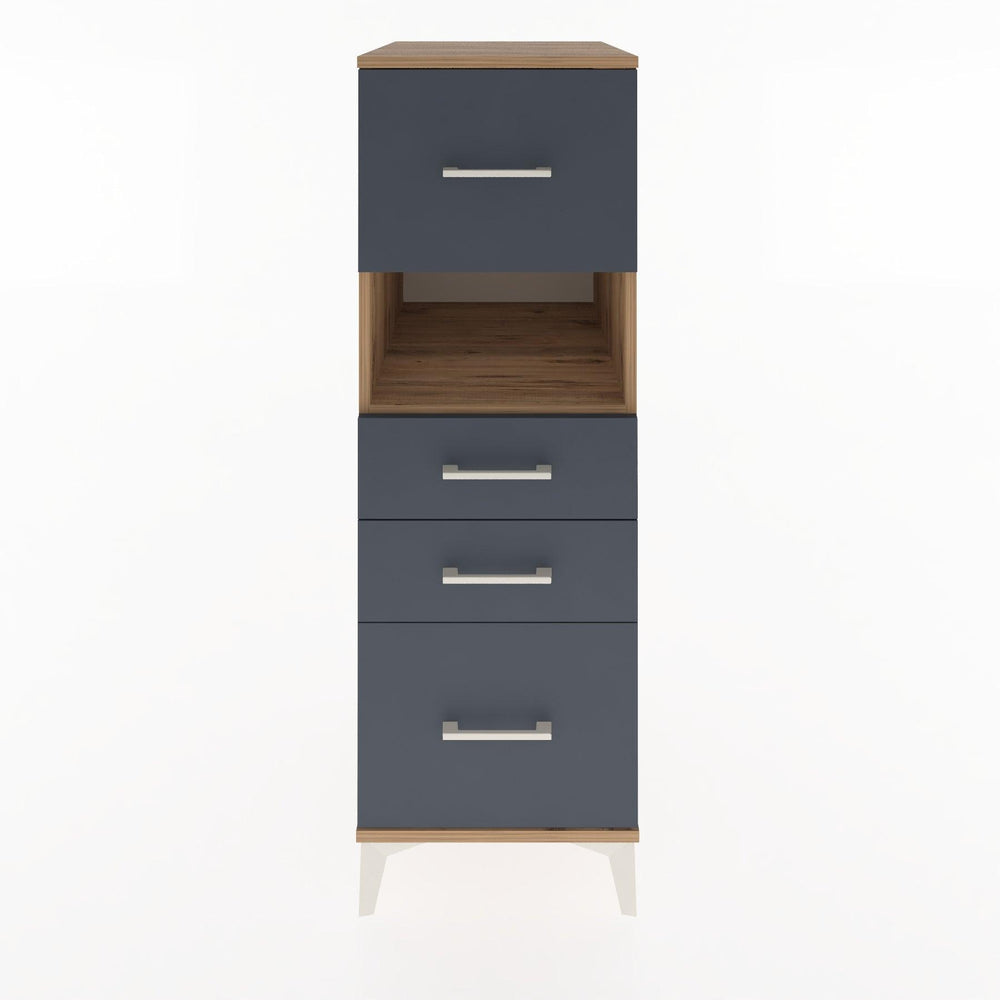 Woodntry Modüler Dolap Çam 44x30x122 cm Çekmeceli ve Raflı CR104-3