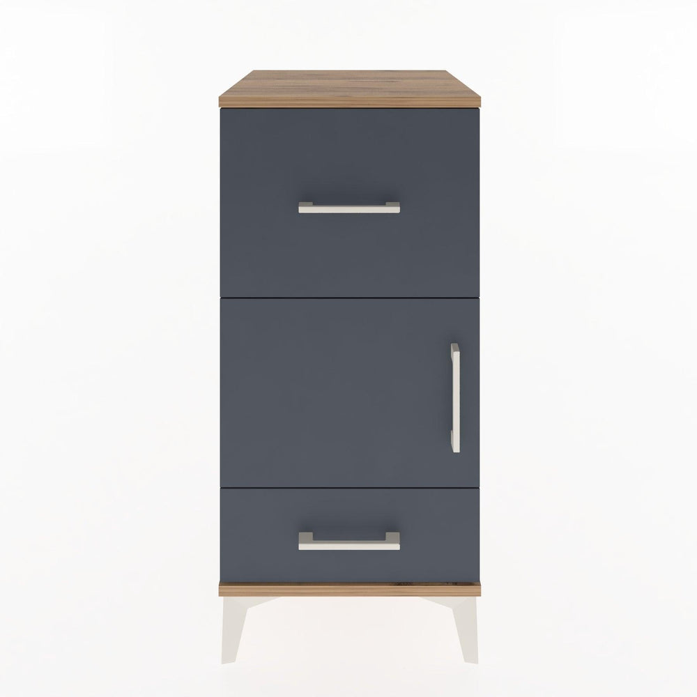 Woodntry Modular Nightstand Pine 44x44x84 cm with Cover and Drawer KC48-3