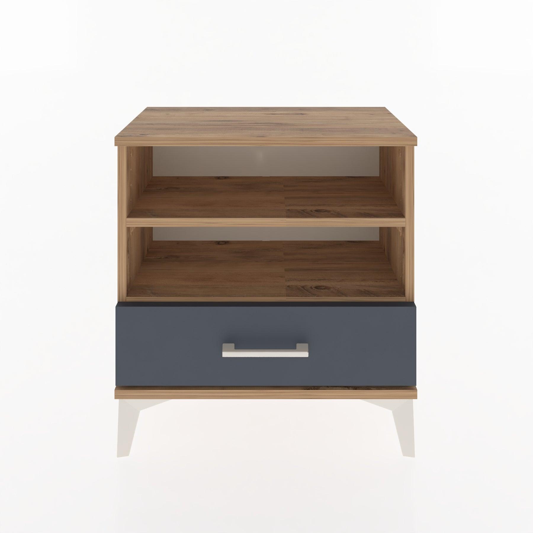 Woodntry Modular Nightstand Pine 60x30x52 cm with Drawers and Shelves CR4-3