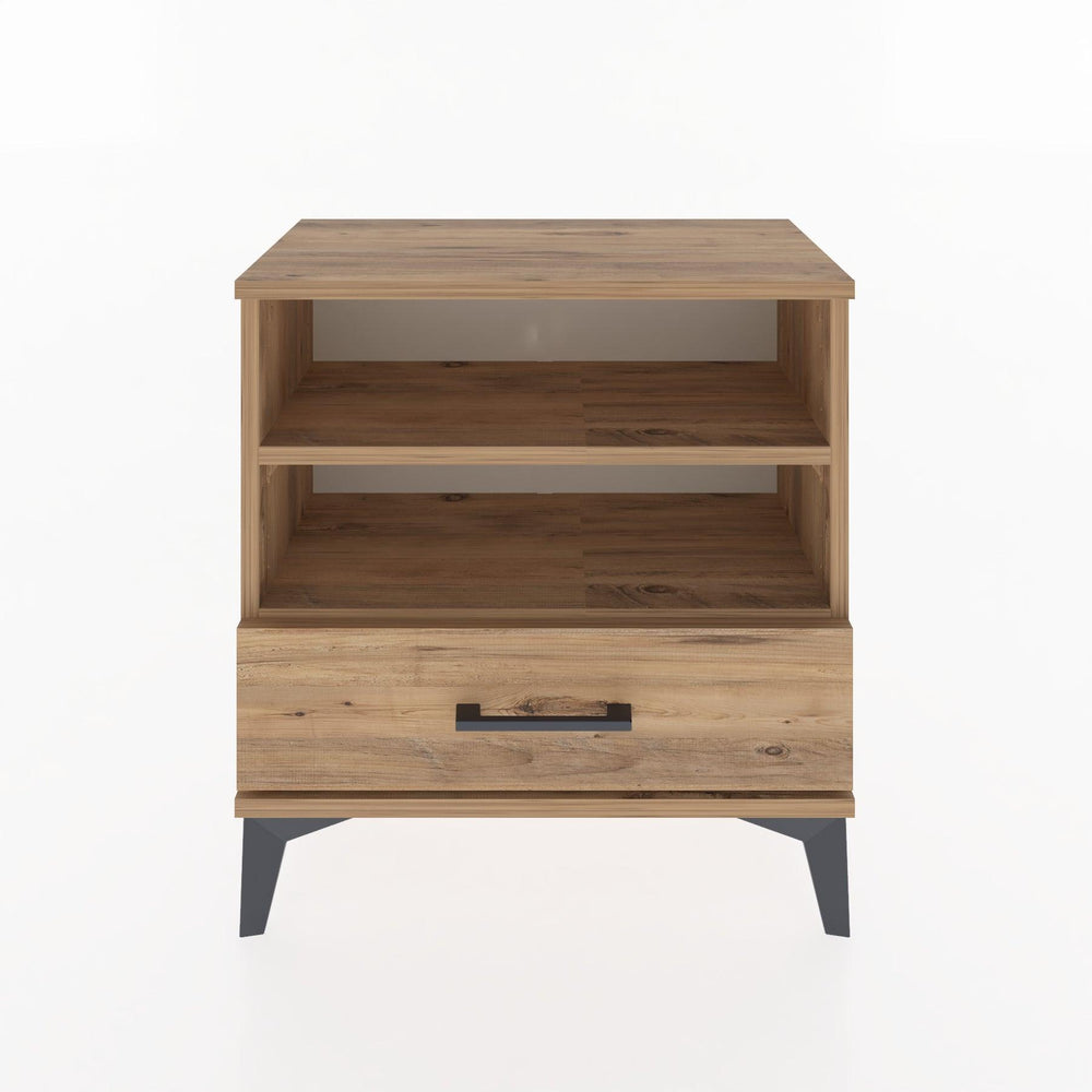 Woodntry Modular Nightstand Pine 60x30x52 cm with Drawers and Shelves CR4-3