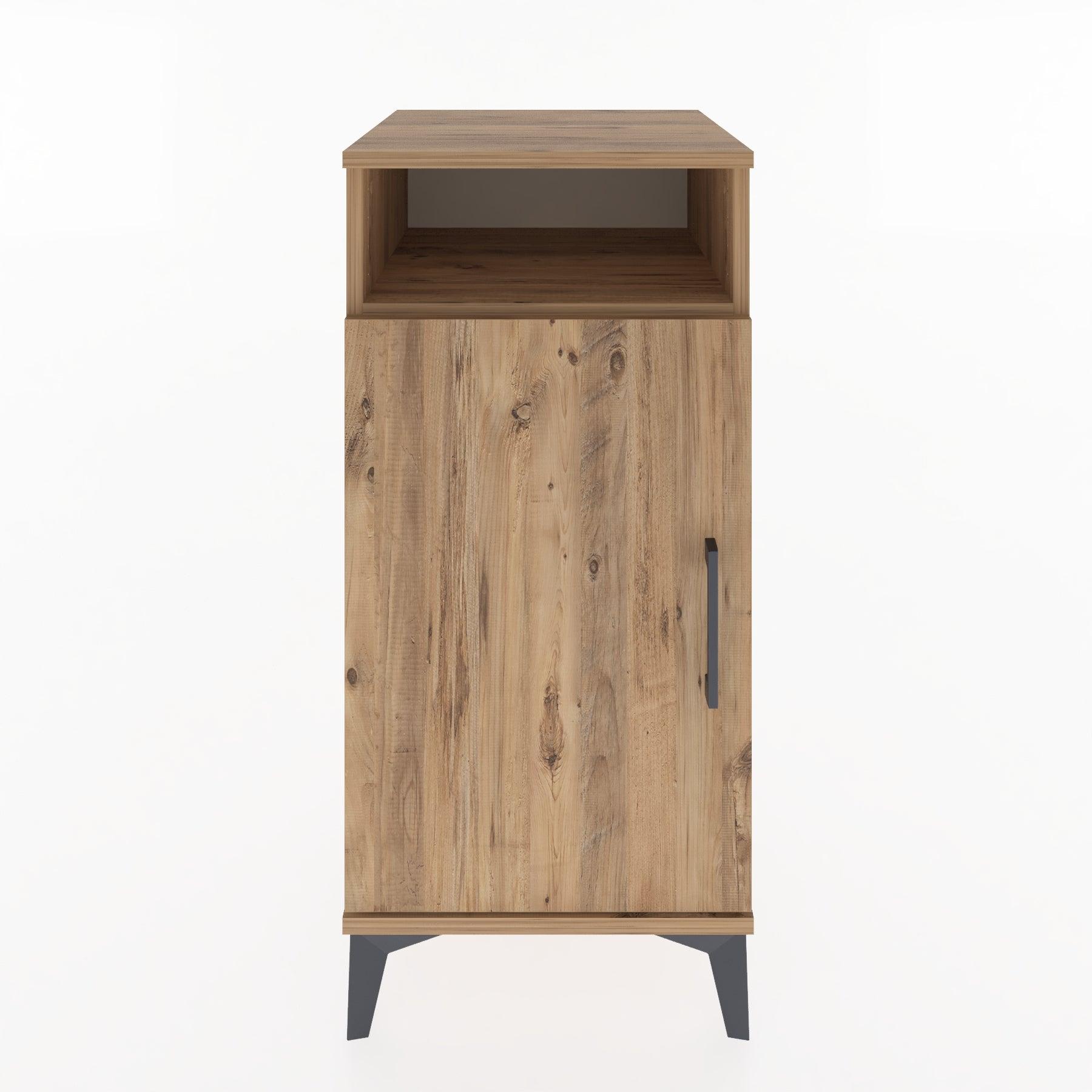 Woodntry Modular Nightstand Pine 44x44x84 cm with Cover and Shelf KR26-3