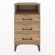 Woodntry Modular Nightstand Pine 44x44x68 cm with Drawers and Shelves CR4-3