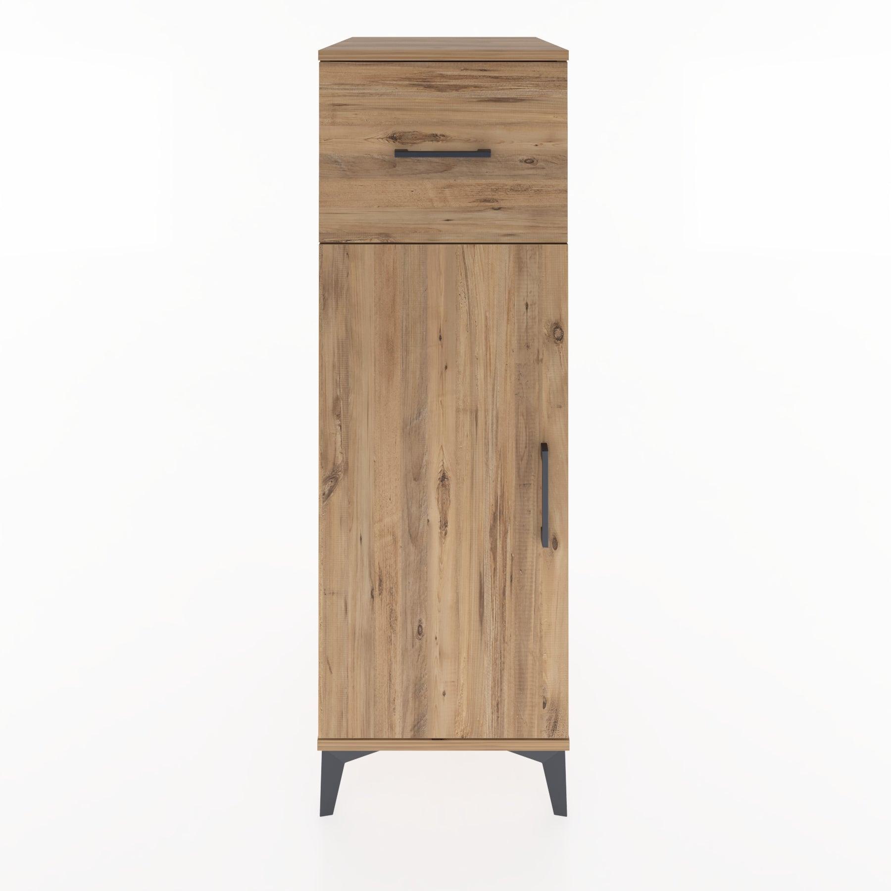 Woodntry Modular Cabinet Pine 44x30x122 cm with Doors and Drawers KC4-3