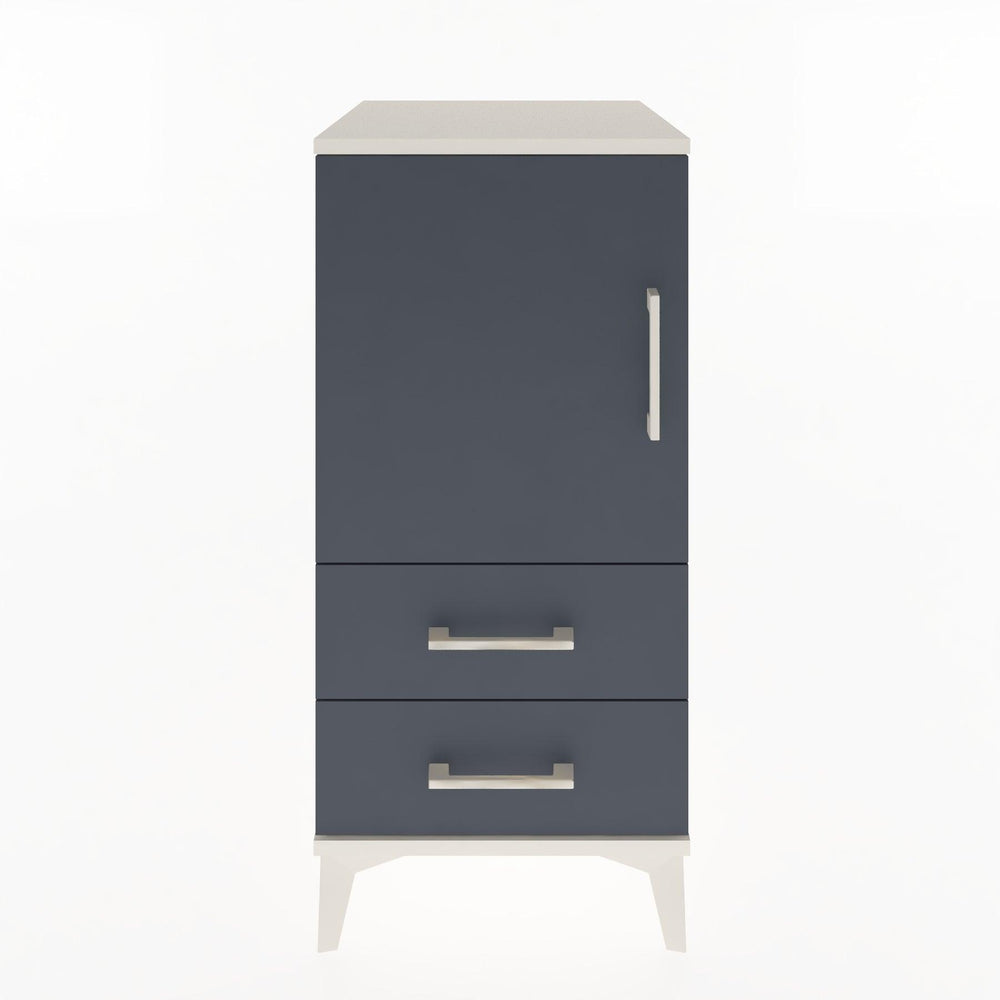 Woodntry Modular Nightstand Moonstone 44x44x84 cm with Cover and Drawer KC27-1