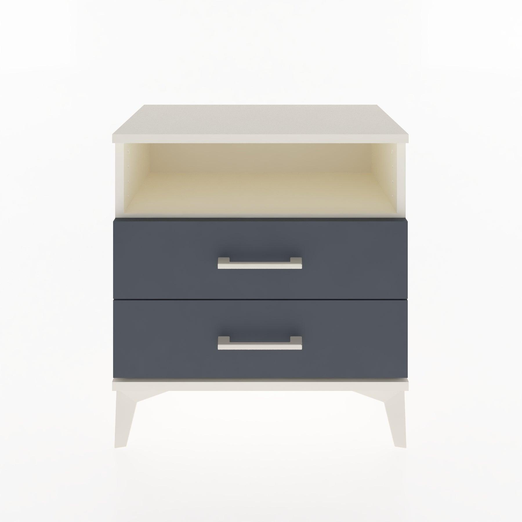 Woodntry Modular Nightstand Moonstone 60x30x52 cm with Drawer and Shelf CR5-1