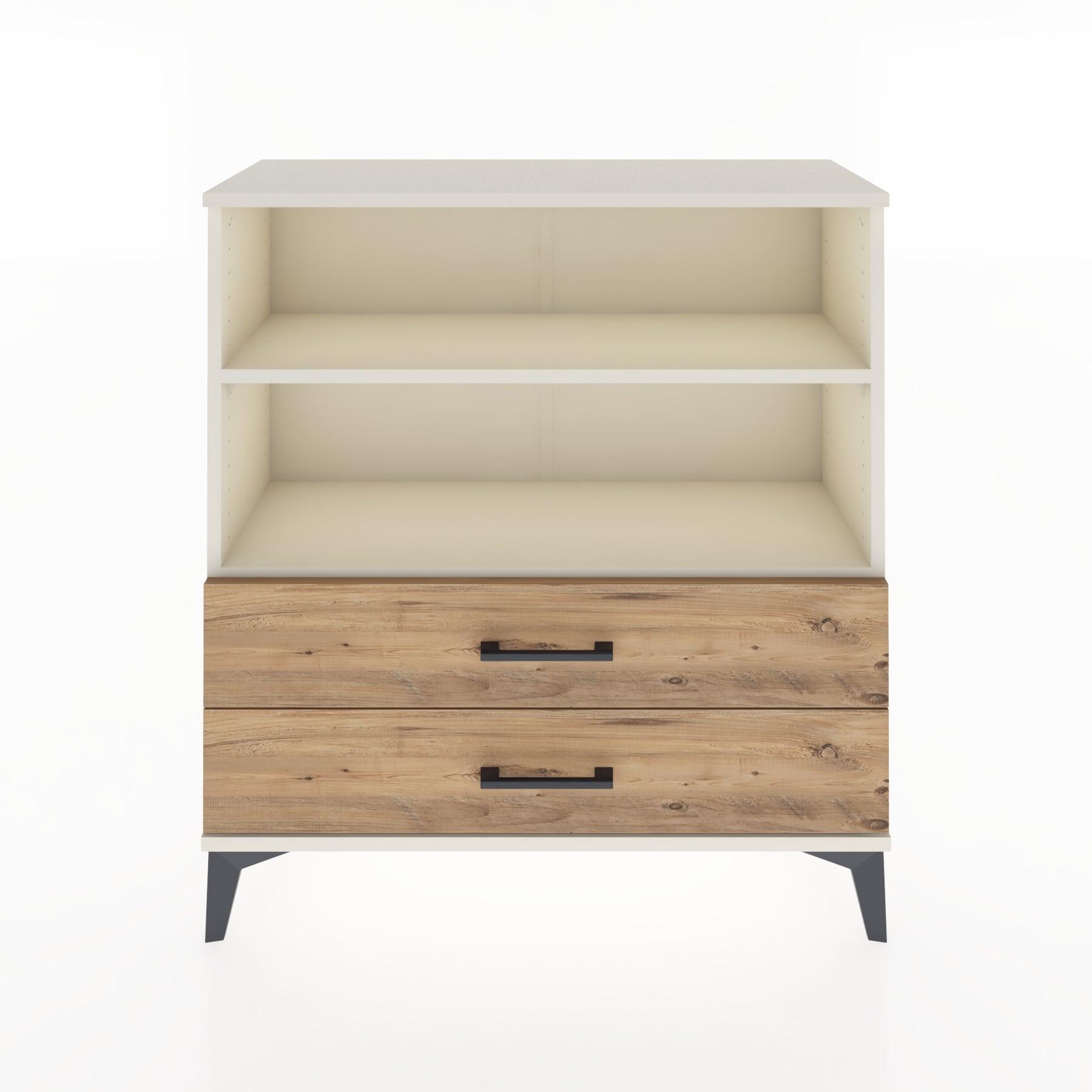 Woodntry Modular Dresser Moonstone 88x30x84 cm with Drawers and Shelves CR5-1