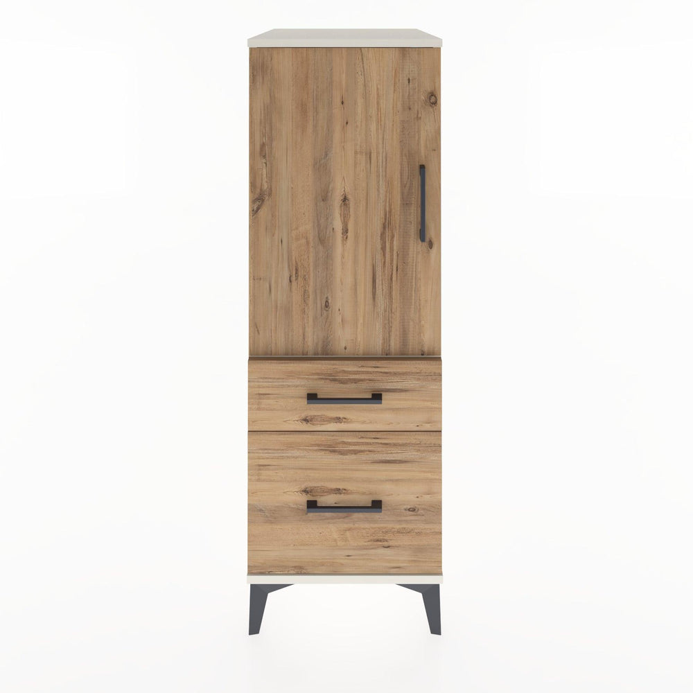 Woodntry Modüler Dolap Aytaşı 44x30x122 cm Kapaklı ve Çekmeceli KC5-1